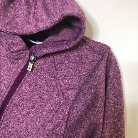 Columbia Purple Fleece Hoodie Zip-Up Jacket - Picture 3 of 8